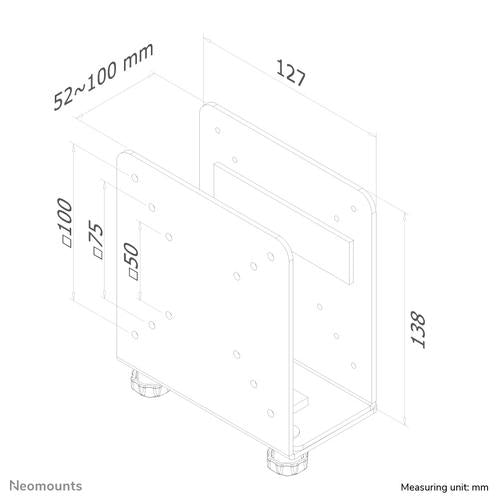Neomounts Neomounts Thin Client Holder (assembly on VESA 75/100)