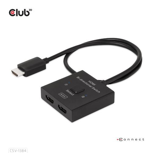 Club 3D HDMI 2-in-1 Bi-directional Switch for 8K60Hz or 4K120Hz