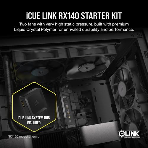 Corsair CORSAIR RX Series iCUE LINK RX140 140mmFan Dual Fan Kit