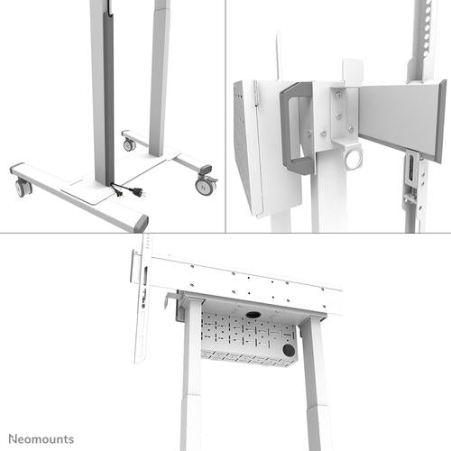 Neomounts Neomounts Move Lift Motorised Mobile Stand incl. storage box 10 cm. Wheels Floor - VESA 100x100 up to 800x600