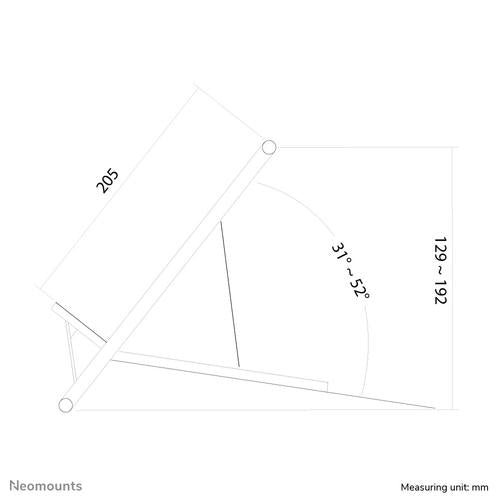 Neomounts Neomounts Notebook Desk Stand (ergonomic can be positioned in 6 steps)