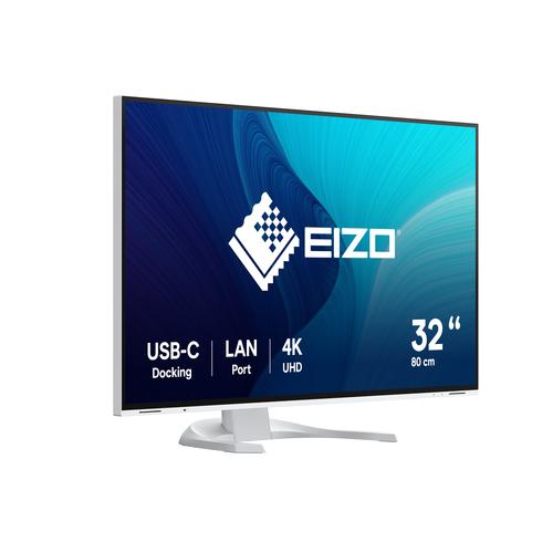 Eizo 31 5 Inch 16:9 3840x2160 350 cd/sqm 178/178 IPS LCD USB-C Display Port 2xHDMI LAN USB hub 2/4 Auto EcoView white cabinet
