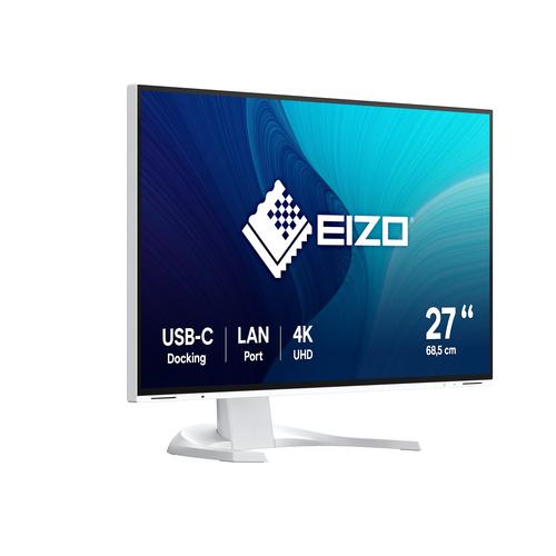 Eizo 27 Inch 16:9 3840x2160 350 cd/sqm 178/178 IPS LCD USB-C Display Port 2xHDMI LANUSB hub 2/4 Auto EcoView white cabinet