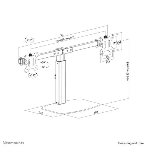Neomounts Neomounts Flat Screen Desk Mount (stand)