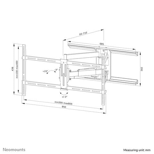 Neomounts Neomounts Screen Wall Mount (full motion 3 pivots VESA 800x400)