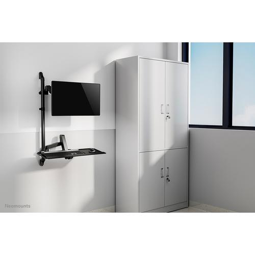 Neomounts Neomounts wall mounted sit-stand workstation (Screen Keyboard & Mouse)