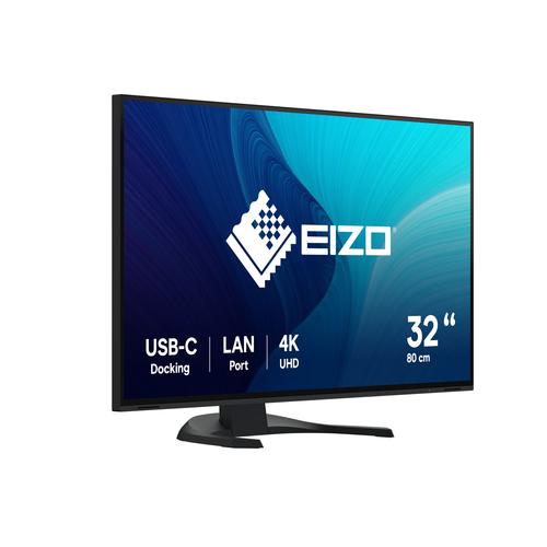 Eizo 31 5 Inch 16:9 3840x2160 350 cd/sqm 178/178 IPS LCD USB-C Display Port 2xHDMI LAN USB hub 2/4 Auto EcoView black cabinet
