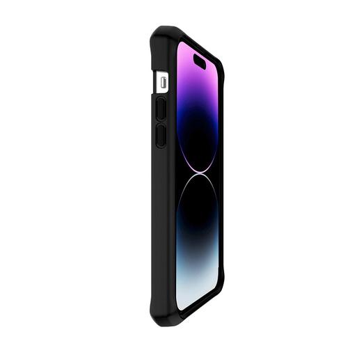 Mobilis SPECTRUM_R Case for iPhone 15 - iPhone 14 - Solid Black Mat - Soft bag
