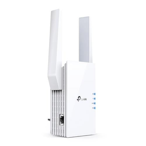 TP-Link AX1800 Wi-Fi 6 Range Extender SPEED: 574 Mbps at 2.4 GHz + 1201 Mbps at 5 GHz SPEC: 2 x External Antennas 1 x Gigabit Port Broadcom 1.5GHz Quad-Core CPU 1024